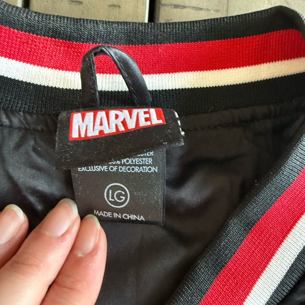 Spiderman Black & Red Varsity-Style Bomber Jacket - Picture 4 of 5